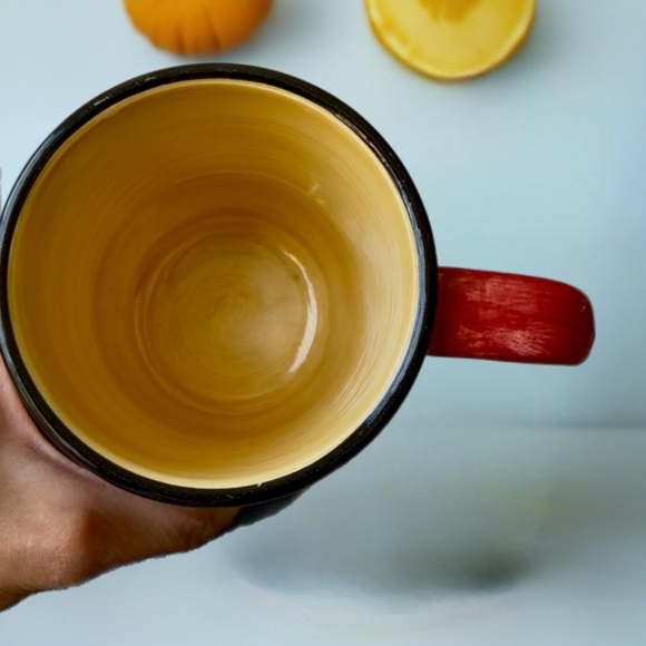 Handcrafted Rooster Mug - Red and Yellow - Picture 6 of 7